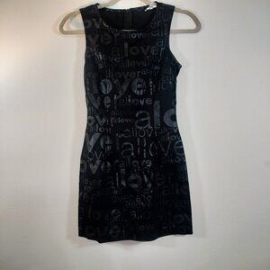 Moschino Jeans "Love All Over" Print Mini Dress